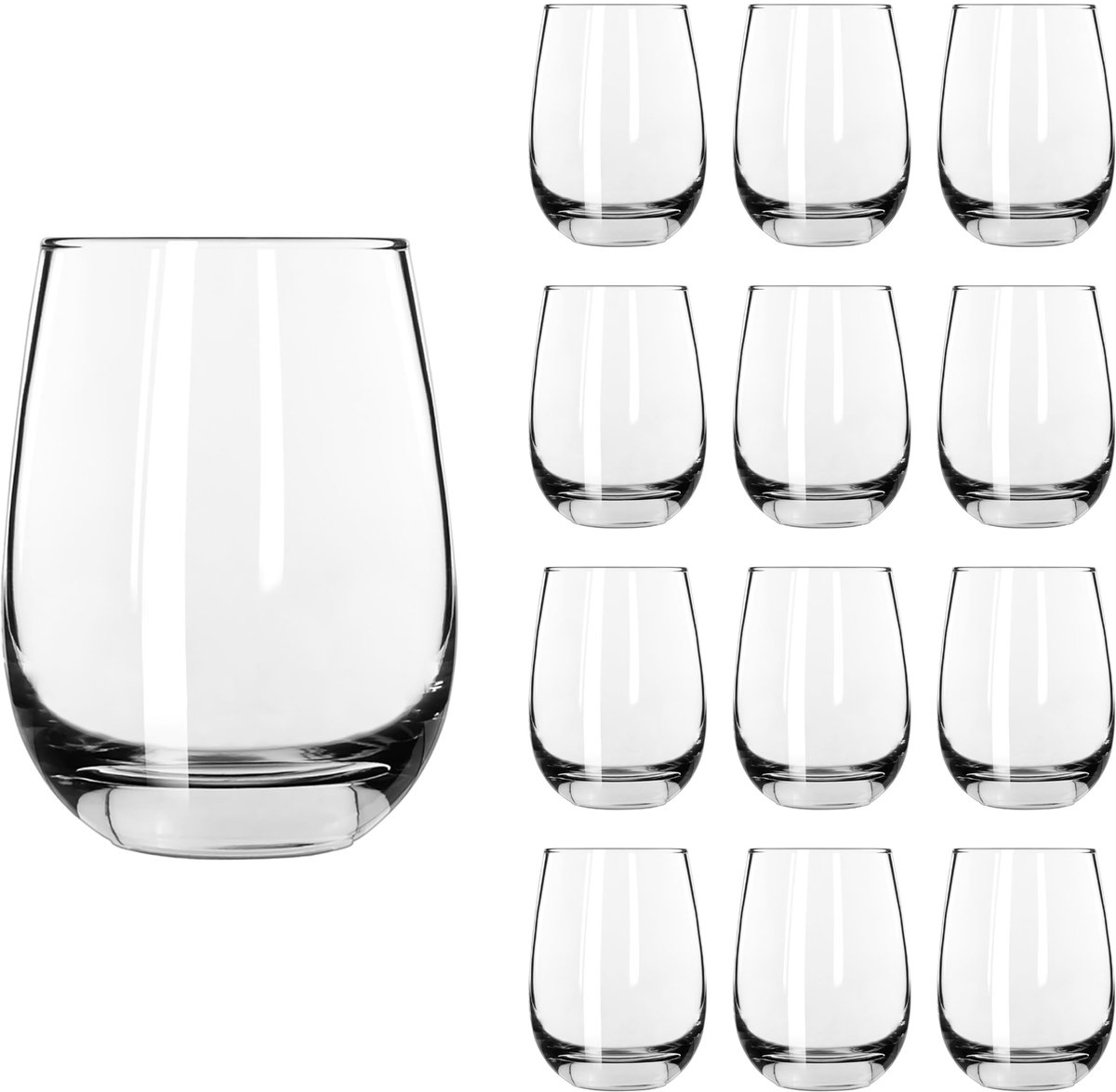 Libbey Drinkglazen - Waterglazen - Wijnglazen - Vaatwasserbestendig - 451 ml (12 stuks)
