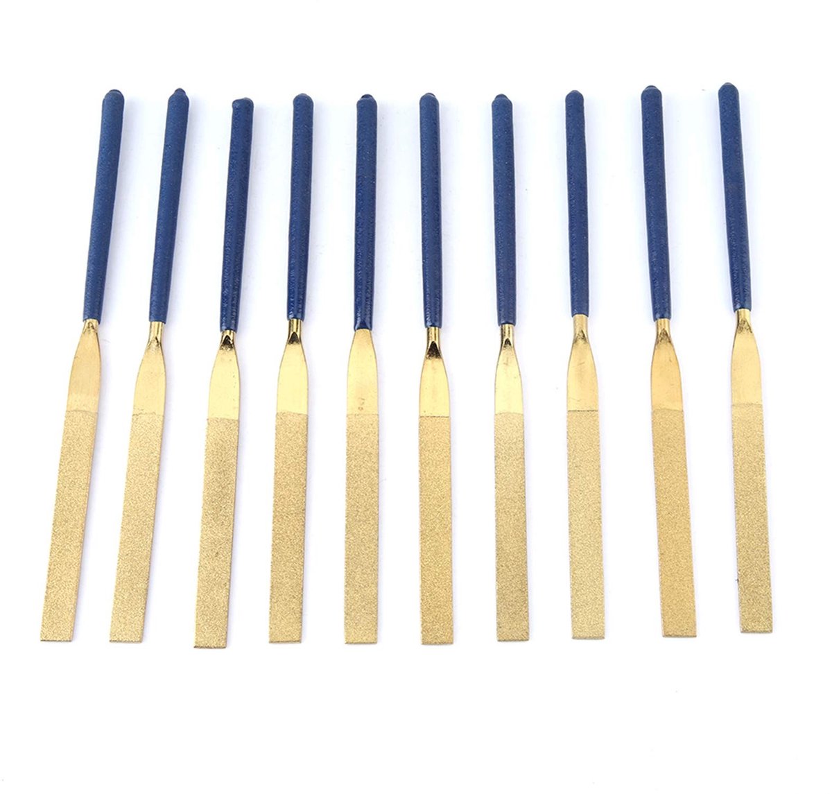 Dailygoods- Platte Vijlen Ergonomisch Ontwerp - Diamanten Vijlenset - Herbruikbaar - Geschikt voor Metalen Werkstukken - Hoogwaardige Materialen - Duurzaam