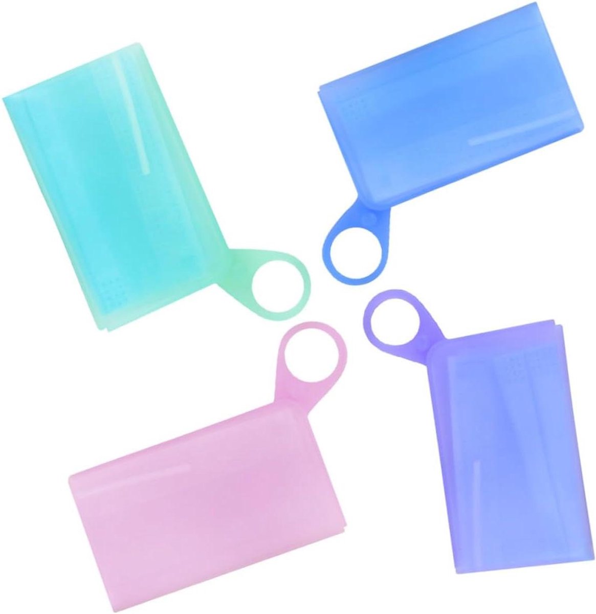 Masker Opbergclip - Gezichtsmasker Houder - Tijdelijk Masker Opbergen - Opvouwbaar Compact Ontwerp - 19x13 cm - Roze