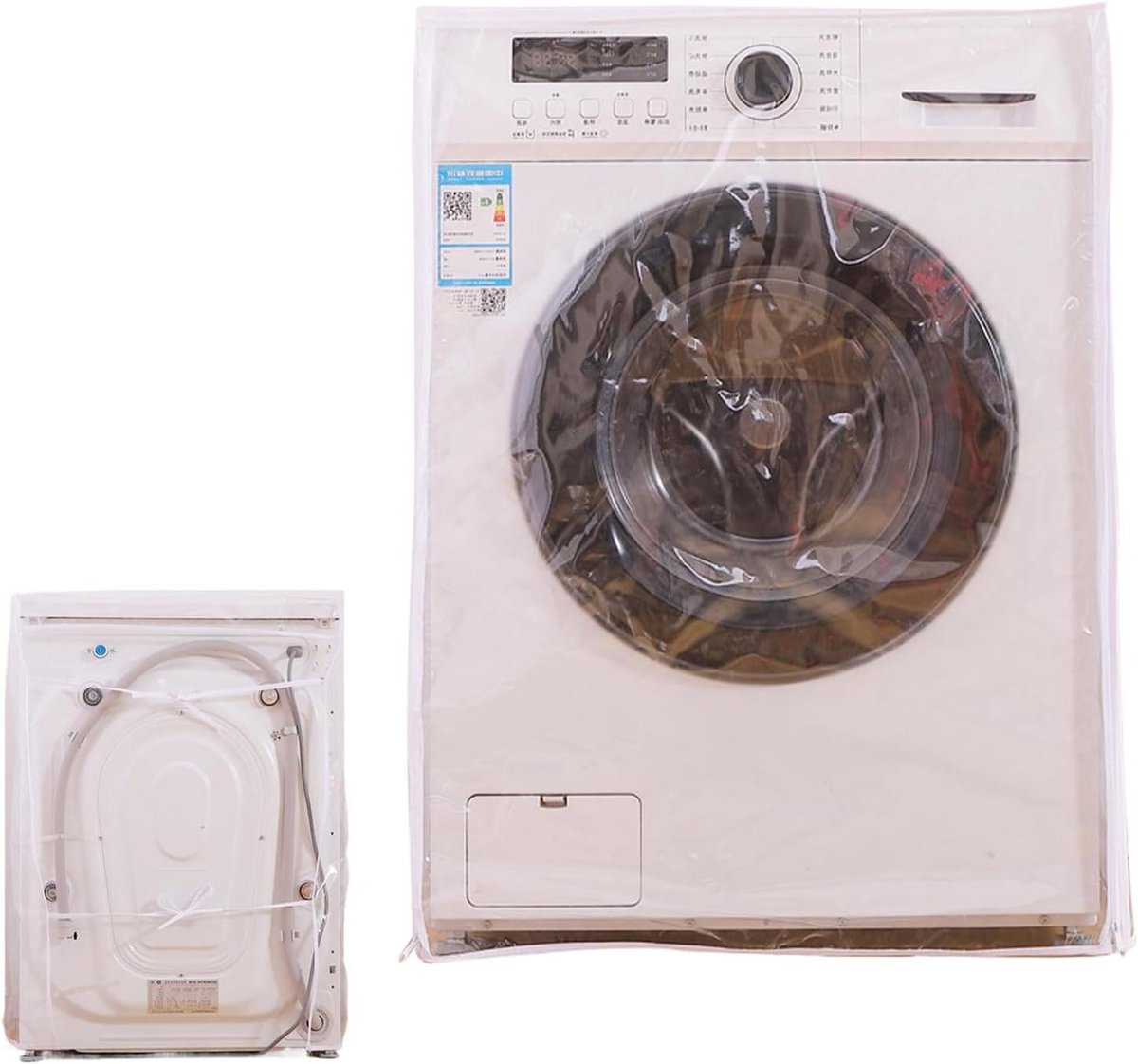 Wasmachinehoes Apparaatbeschermer Apparaten Beschermen Waterdicht PVC 62x56x83cm Transparant