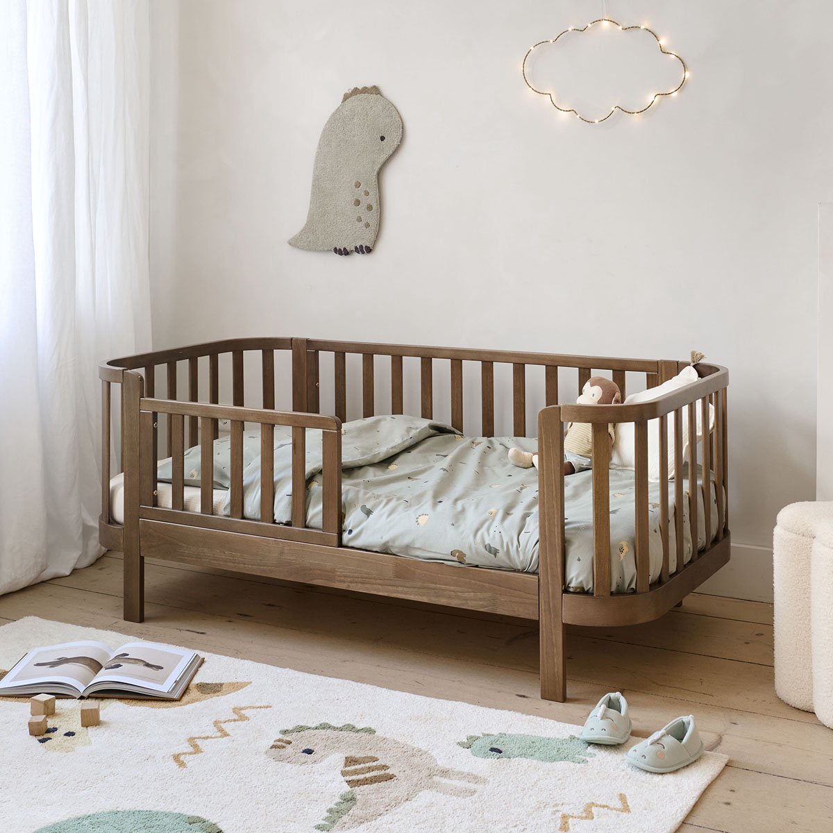 Petite Amélie Ovaal peuterbed Cocoon - 70x140 cm - Premium Cocoa