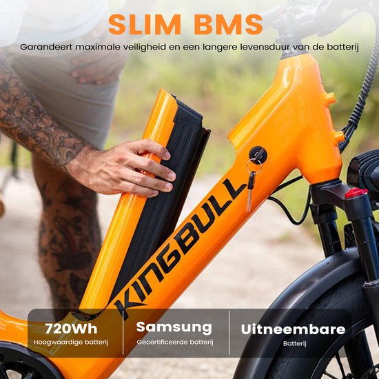 Maxtron Voyager Elektrische Fiets 20 x 4.0 Inch Fatbike - 720Wh Samsung Accu - Actieradius 90-100 km - Bafang Motor - Hydraulische Schijfremmen Voor en Achter - Koppelsensor voor Natuurlijke Trapondersteuning - Shimano 7 Versnellingen - Grijs van Maxtron — afbeelding 5