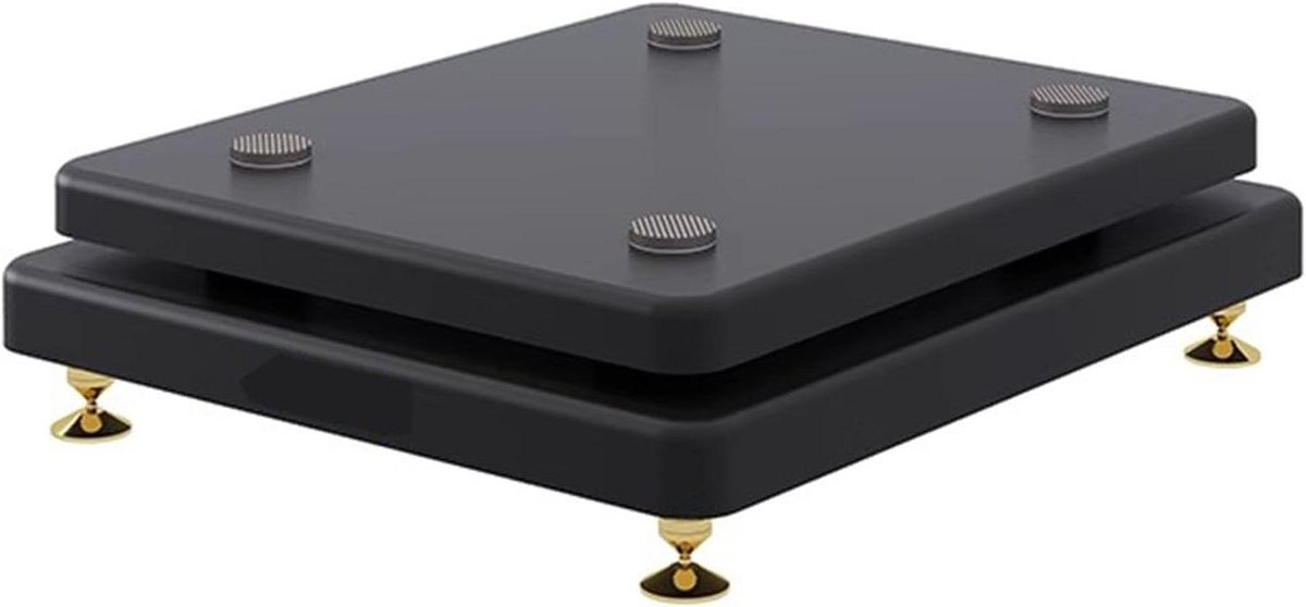 Luidsprekerstandaard - Audio beugel - Geluid Verbeteren - Antislip bodemkussen - 35 x 35 CM - Zwart Mat