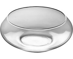 Glazen Vaas Kom - Hydrocultuur Pot - Bloemendecoratie Binnen - Geoptimaliseerde Wortelruimte - 25 x 10 cm - Transparant
