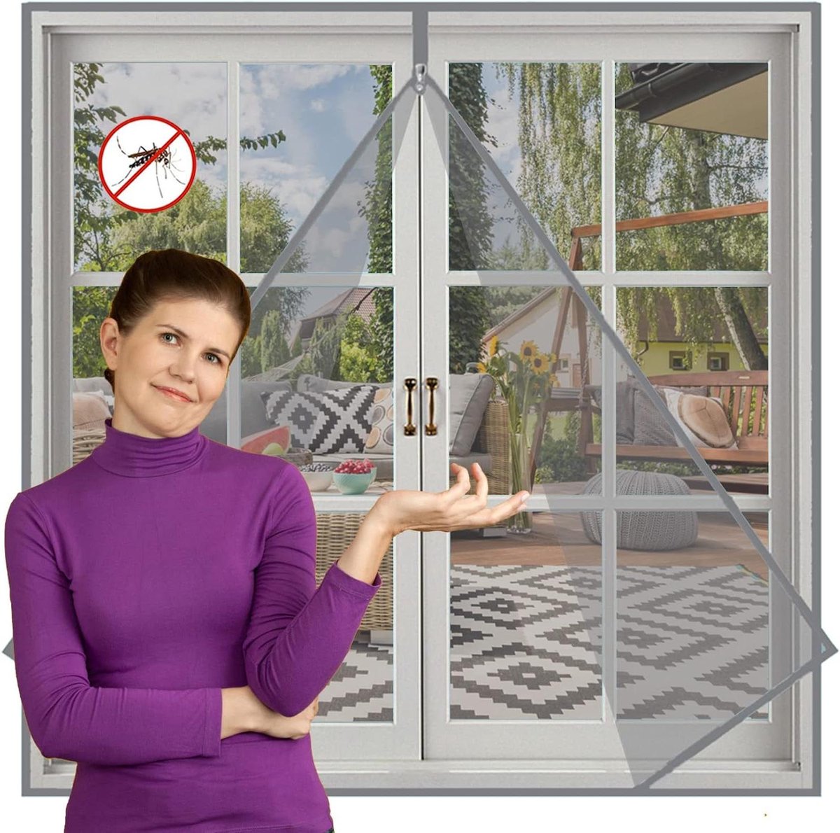 Horren voor ramen - Vliegenhor raam - Insecten buiten houden - Boorloze installatie - 80x1