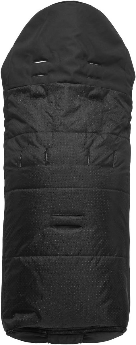 Universele Voetenzak - Baby Dekentje - Baby Warm Houden - Fleece Gevoerd - Maat L - Zwart van Universele — afbeelding 2