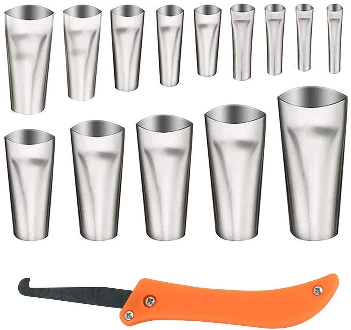 Dailygoods- Sproeiers 14 Stuks - Roestvrij Staal - Afdichtingsgereedschap - Decoratief Gereedschap - Huishoudelijke Apparaten - Draagbare Gereedschappen - Lijmmondstuk