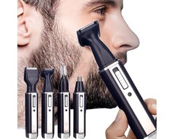 Retoo Nose Hair Trimmer and Ear Hair Trimmer 3 in 1, Nose Hair Trimmer for Trimming Nose, Ear Hair and Eyebrows, Precision Nose Hair Trimmer, Beard Trimmer, Black