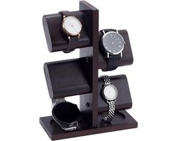 PH PandaHall Holder for Watch Stand, Wooden Watch Display Tower Multiple Watch Organizer Display Racks Jewelry Holder for Bracelets Bracelets Storage Organizer for Men Father's Day Gift