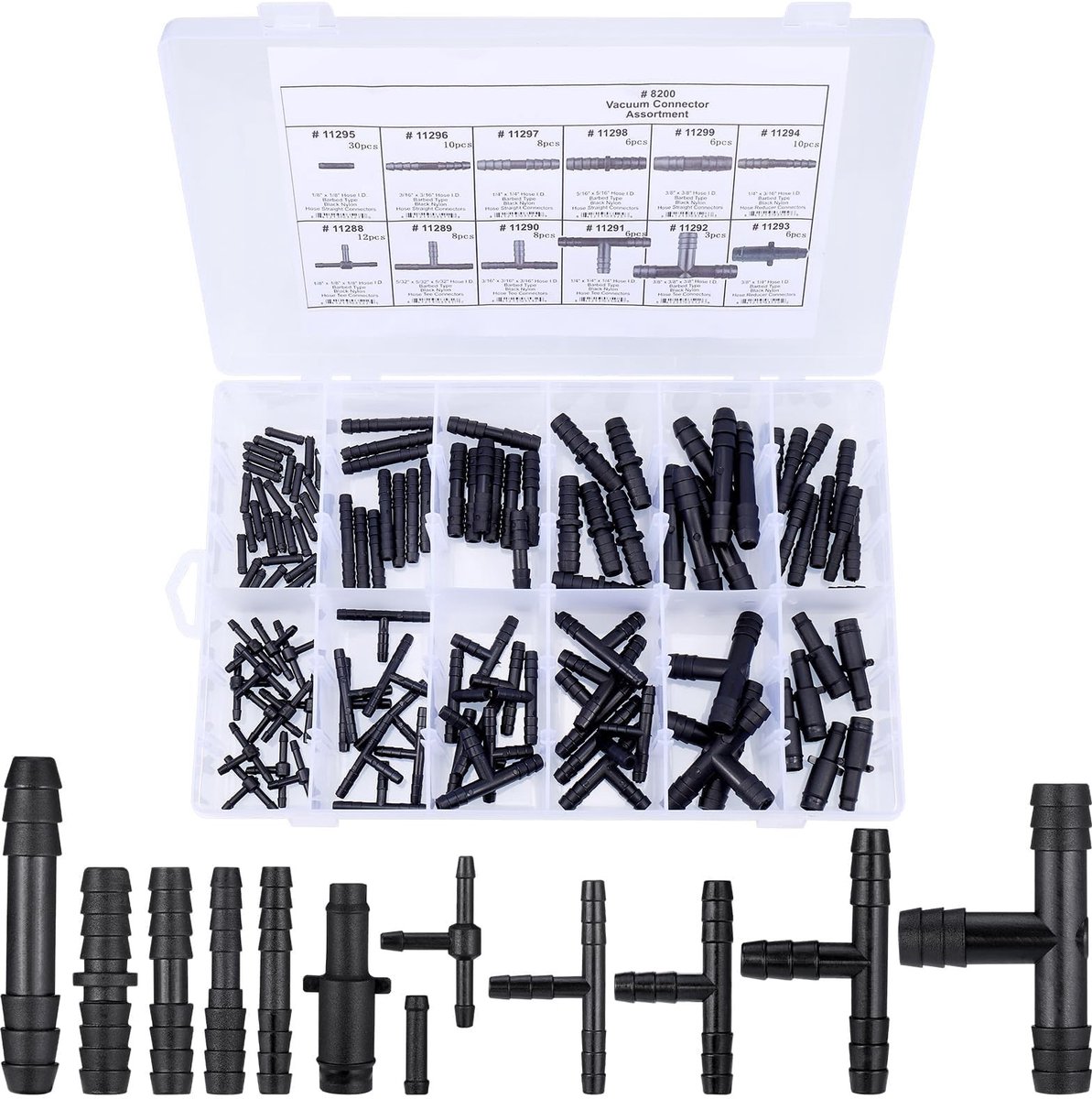 Dailygoods- Slangverbinder 113 Stuks - Irrigatie Verbindingen - Tuin/Agri - Kunststof Aansluitingen - Duurzaam/Verstelbaar - Eenvoudig te Installeren - Slangverbinder Set