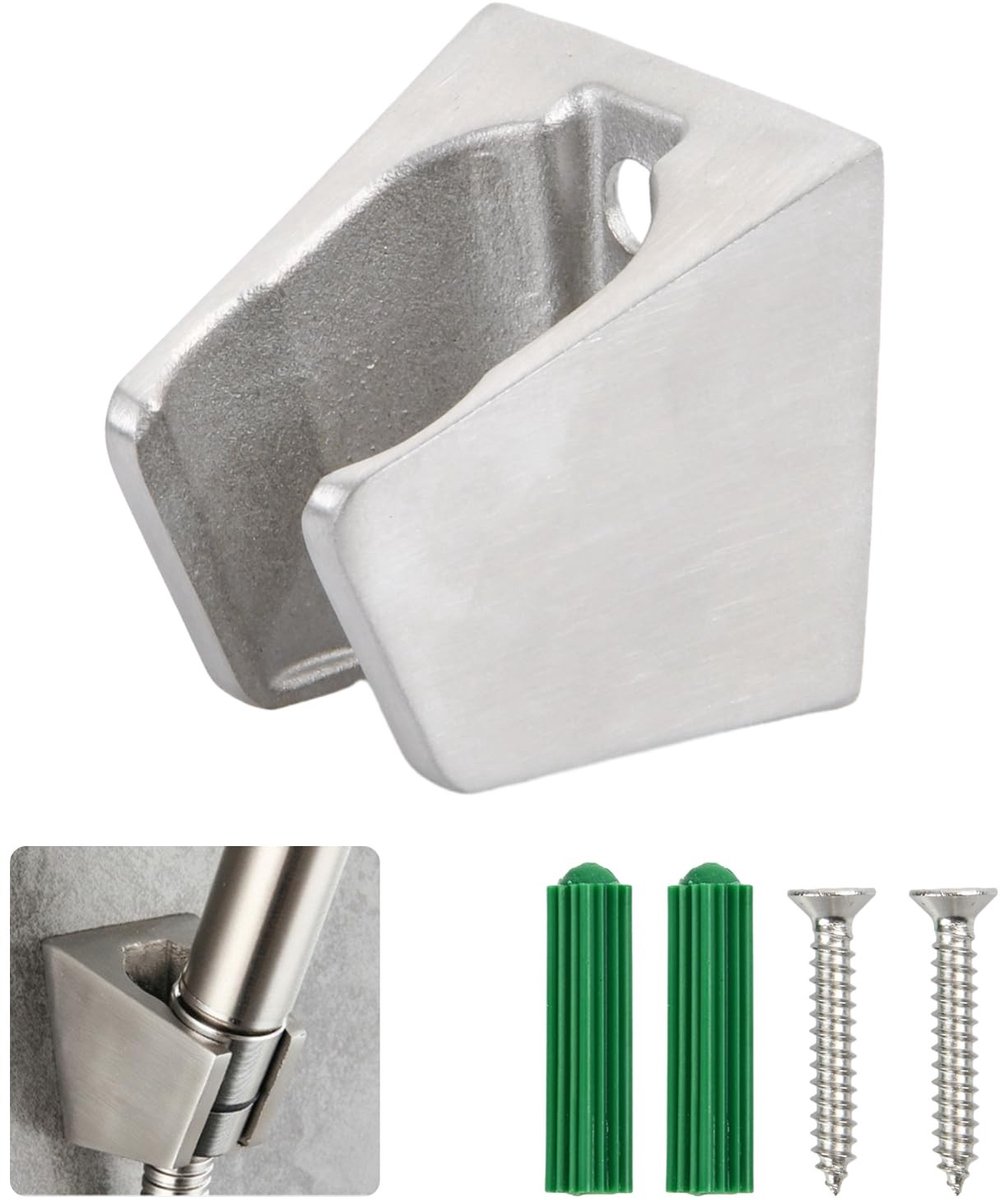 Dailygoods- Douchehouder Roestvrij Staal - Wandhouder - Universele Houder - Douchekop - Zilverkleurig - Lichtgewicht 100 gram - Douchekophouder