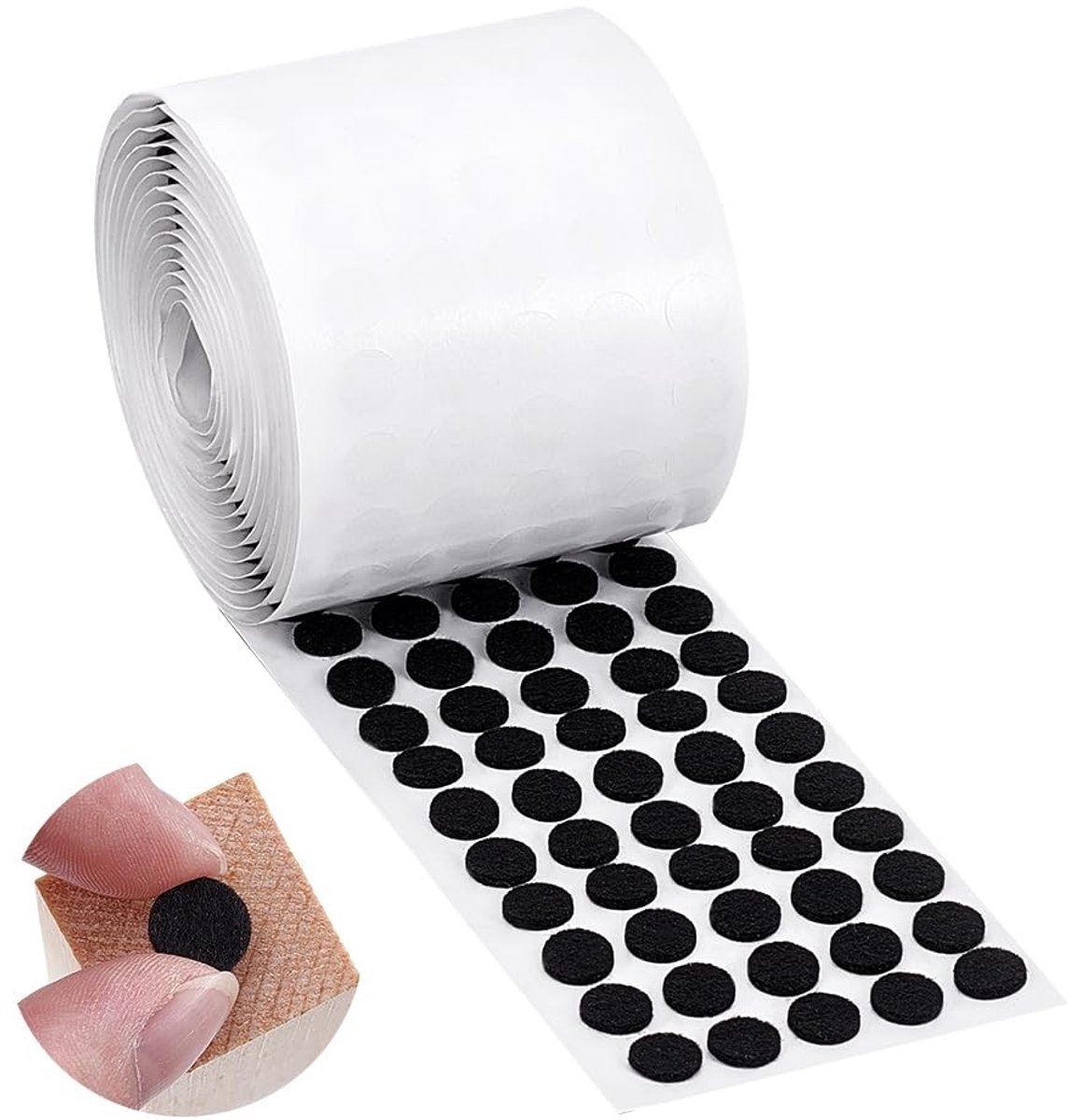 Dailygoods- Viltglijders 1000 stuks - Zelfklevend - Ronde Viltglijders - Geluidsbescherming - Wolvilt - Afmetingen 10 x 2 mm - Meubelglijders