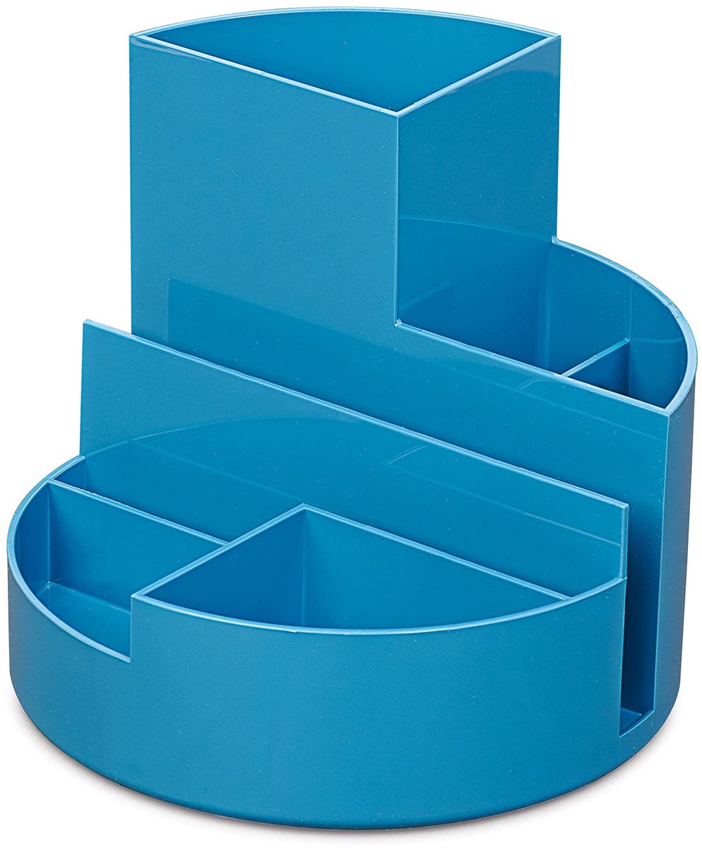 Dailygoods- Bureau-organizer Stijlvol - 6 Vakken - Praktische Opbergruimte - Voor Kantoor/Bureau - Stabiliteit - Lichtblauw - Opbergdoos