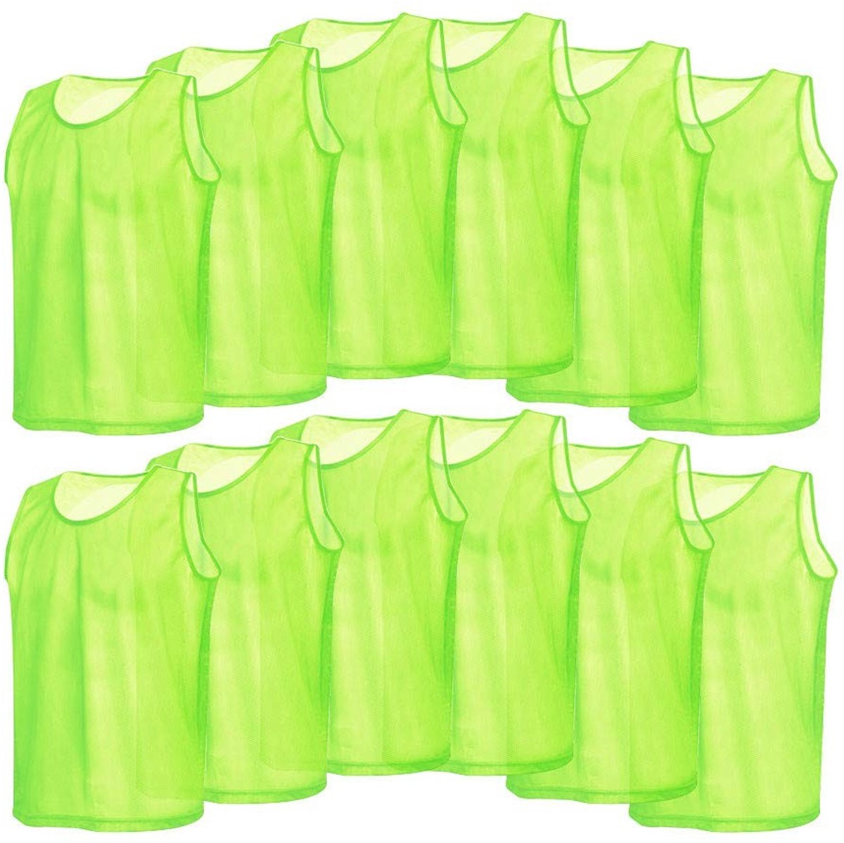 Dailygoods- Accessoires - Set van 12 - Ademend Trainingsvest - Teamsport - Losse Pasvorm - 54 cm Breed - 64 cm Lang - Sportshirts