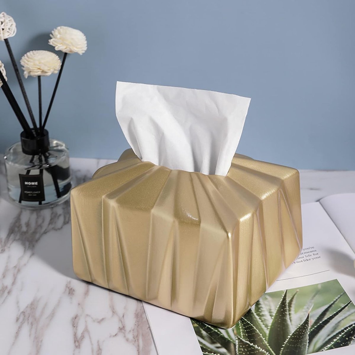 Tissue Box Cover Stijlvolle Keramiek Tissue Box Houder Vierkante Servet Houder Pompen Papier Case Dispenser Facial Tissue Holder Tissue Box Holder (Kleur: A) — cadeau in Wonen & Interieur - foto 3