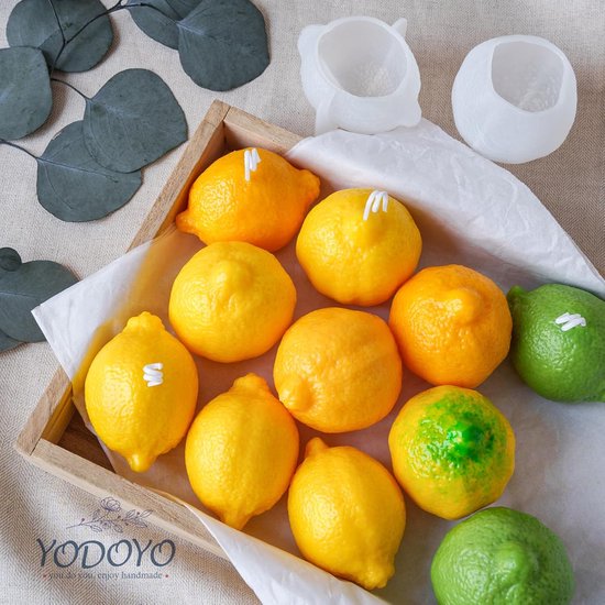 Citroen Gietvormen - Fruit Mallen - Zomer Decoratie - 3D Fruit Design - 2 Stuks - Geel — afbeelding 2