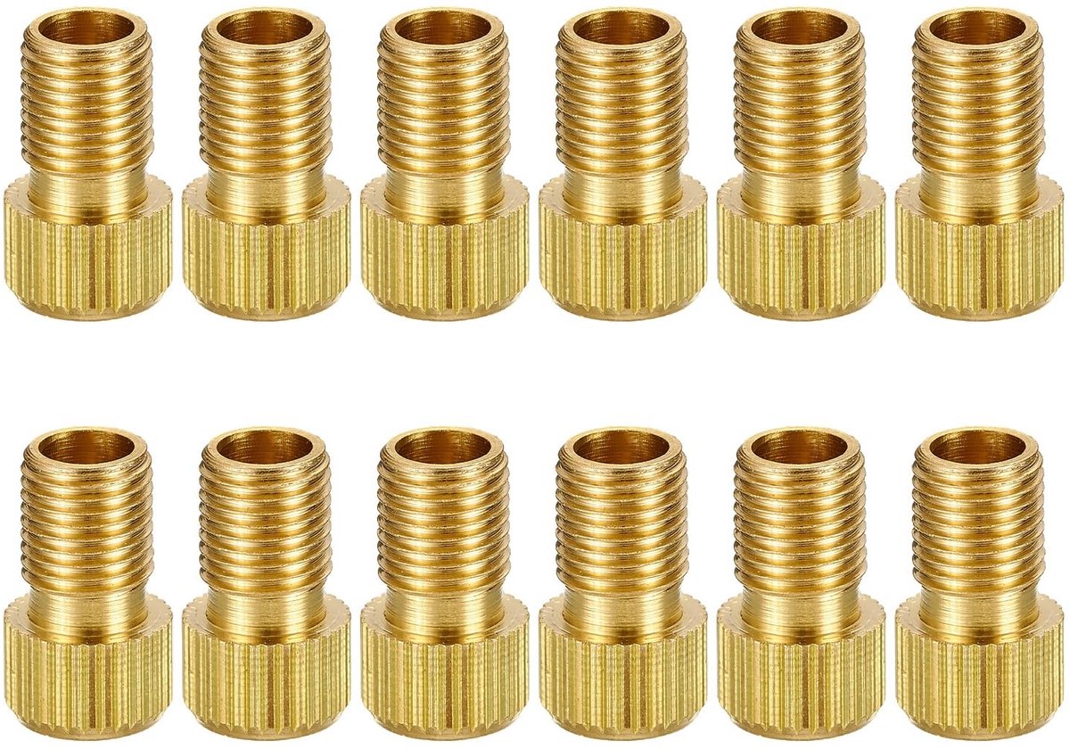 Dailygoods- Ventiel Set van 12 - Aluminiumlegering/Metalen - Multifunctionele Bandventiel Extender - Geschikt Voor Fietsen - Duurzaam Koper - Eenvoudig Te Installeren