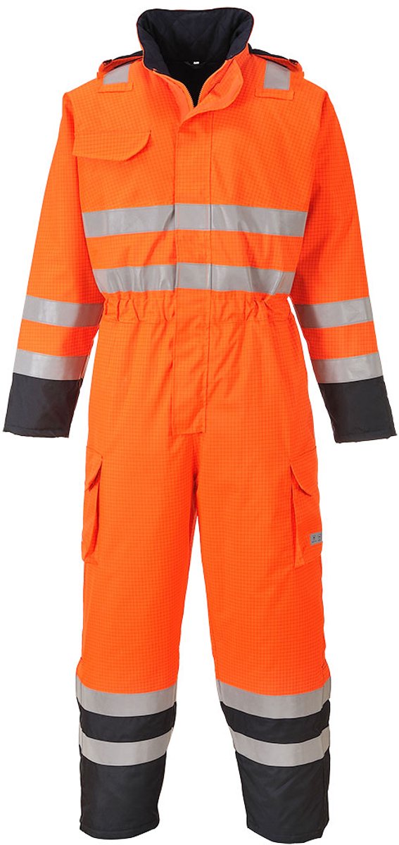 Portwest Bizflame Regen Hi-Vis Multi Overall S775 - Oranje/Marine - M