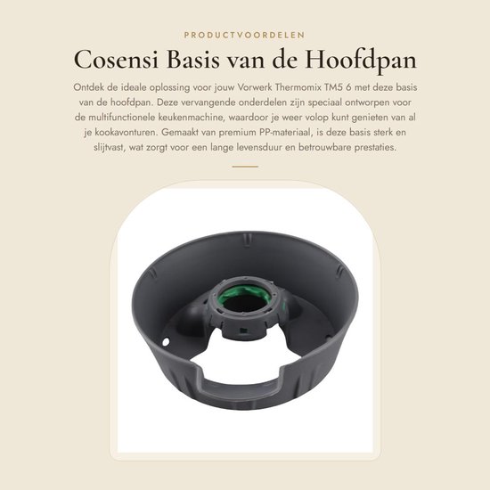 Dailygoods- Hoofdpan Basis - Geschikt voor Thermomix TM5/TM6 - PP-Materiaal - Veiligheidsvergrendeling - Vaatwasmachinebestendig - Slijtvast en duurzaam - Keukenmachine van Dailygoods — afbeelding 4