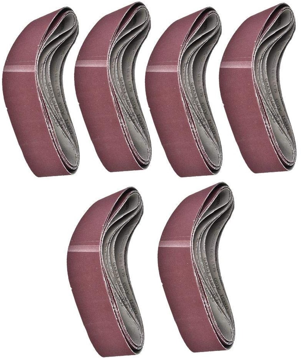 Dailygoods- Schuurband 6 stuks 915 x 100 mm - Schuurbanden 60/80/100/120/150/180 - Aluminiumoxide - Houtbewerking - Metalen hardware - Uitstekend oppervlakteschuureffect - Schuurmiddelen