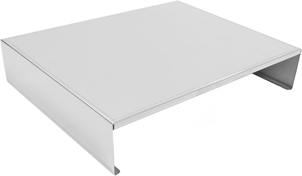 Afdekplaat Gasfornuis Kookplaat Beschermer Extra Werkruimte Hittebestendig Roestvrij Staal 30 X 40 cm Zilver