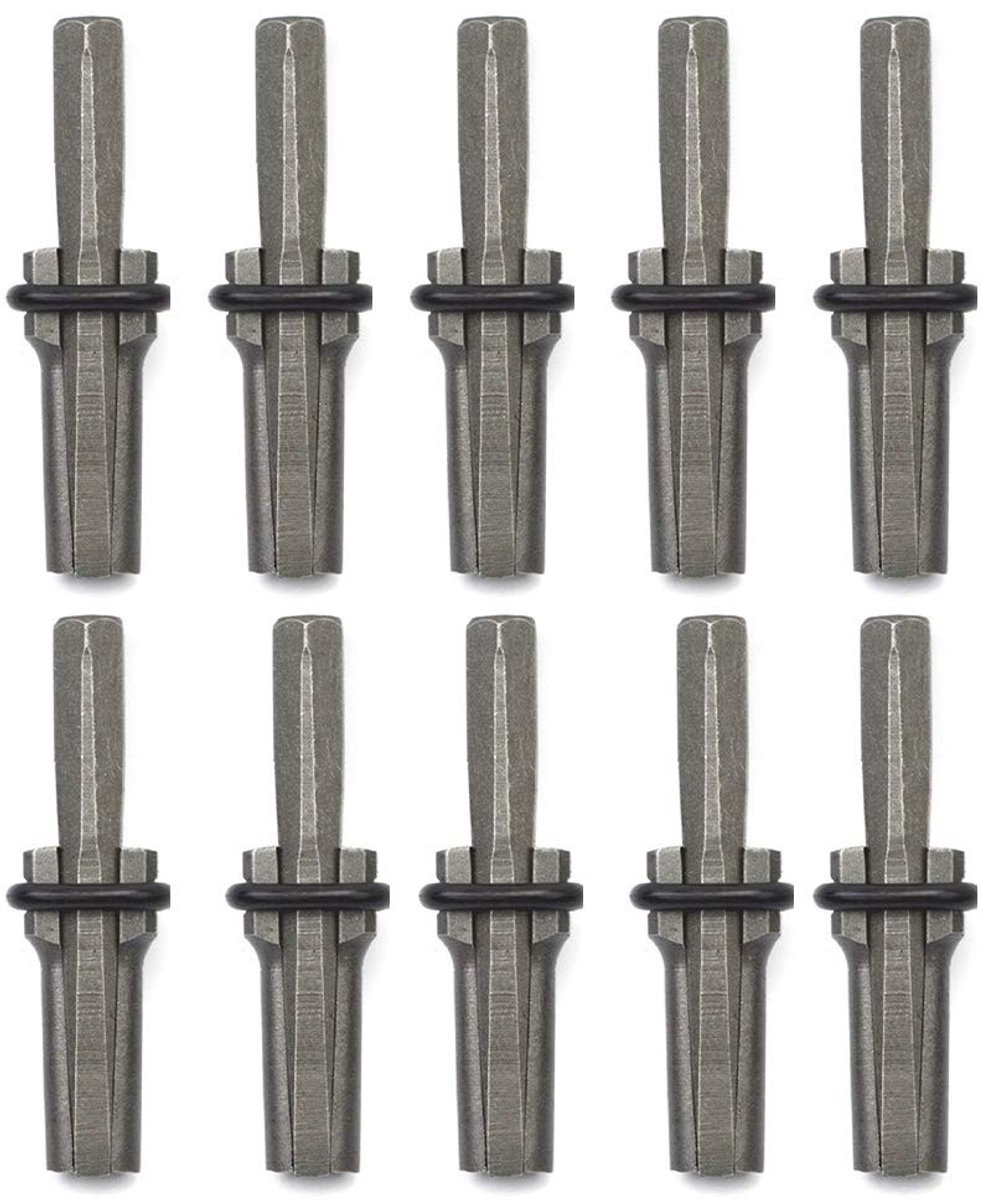 Dailygoods- Handsplijters Industriële Kwaliteit - 10 Sets - 16 mm Diameter - Stalen Stoppers - Robuust en Duurzaam - Geschikt voor Hardsteen - Splijtwig