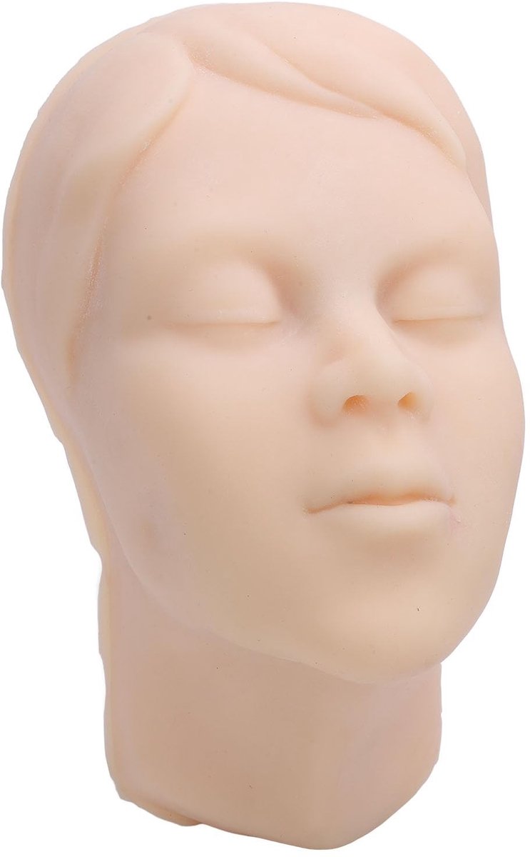 Dailygoods- Siliconen Kopmodel voor Injectietraining - Gezichtsmodel - Massagemake-up Toepassing - Oefenen van Gezichtstechnieken - Essentiële Bron voor Schoonheidstherapeuten - Verbeteren van Vaardigheden