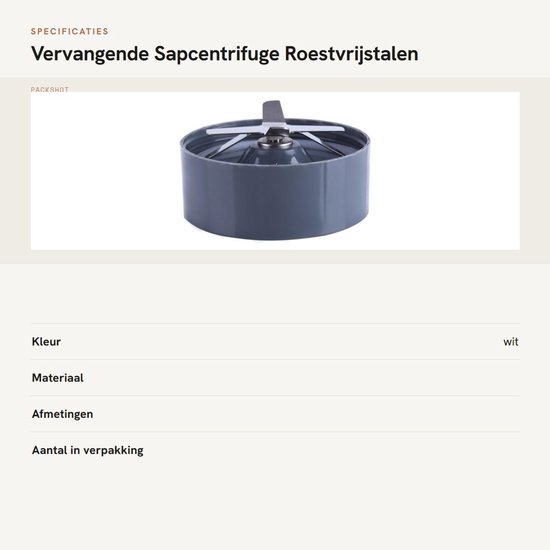 Allecto - Vervanging Cross Extractor - Hoogwaardige Mesjes - Multi - Blender Accessoires - Geschikt voor 900W Blender - Lemmet van Allecto — afbeelding 2