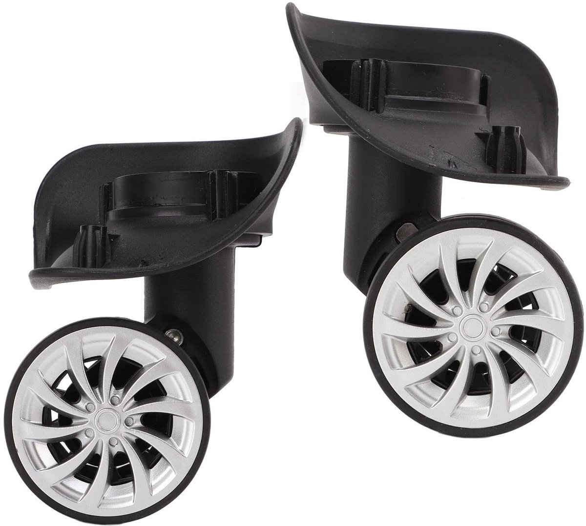 Dailygoods- Kofferwiel 11 Cm - Vervangingsset - Kofferwieltjes - Schokbestendig - Lichtgewicht - Duurzaam en slijtvast - Kofferwielen