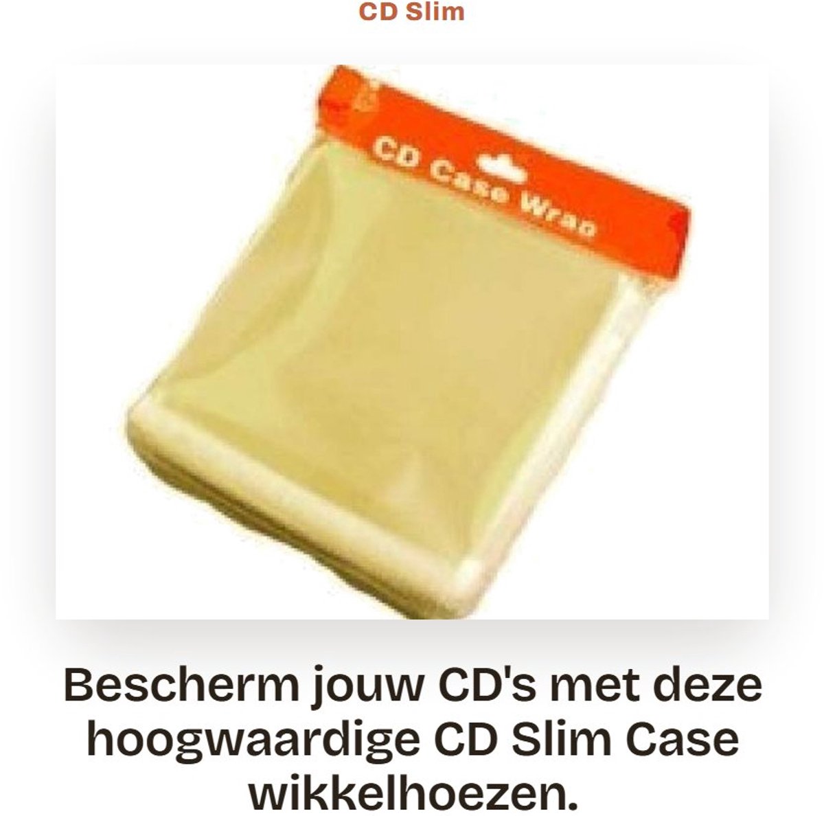 Dailygoods- CD Hoes 200 Stuks - Slim 5,2 mm - Maxisingle - Doorzichtige Hoesjes - Bescherming tegen Krassen - Peel Off Adhesive Strip
