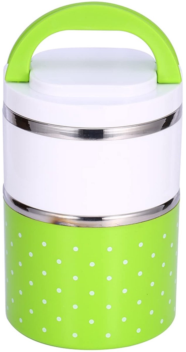 Dailygoods- Lunchbox RVS 940ml - Thermisch - Lekvrij - Dubbelwandig - Met Handvatten - BPA-vrij - Geschikt voor Vaatwasser - Voedselcontainer