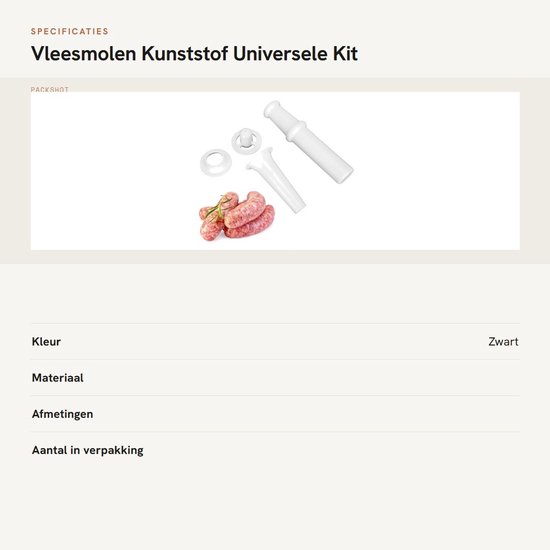 Opzetstukken voor Voedselmaler en Worstvuller voor Kitchen Aid Mixer Accessoires van Merkloos — afbeelding 3
