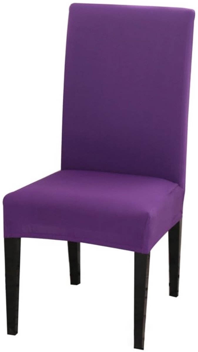 Dailygoods- Stoelhoezen 6 Stuks - Stretch - Wasbaar - Elastisch - Eetkamerstoelen - Polyester - Geschikt voor hotel en thuis - Stoelbekleding