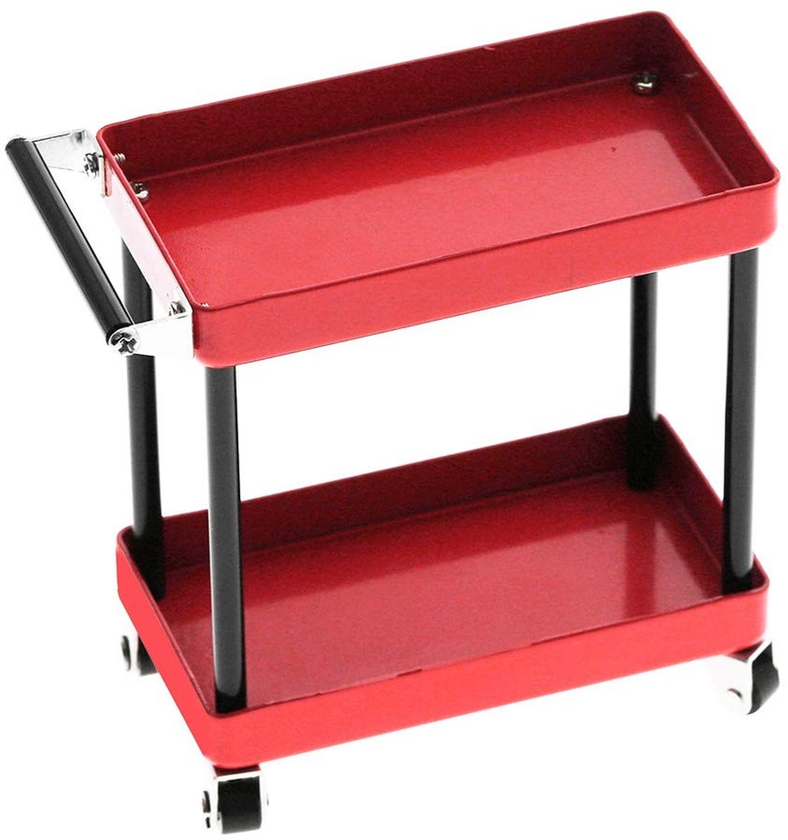 Dailygoods- Gereedschapstrolley Mobiele Werkplaats - Gereedschapswagen gevuld - Metalen Trolley - 2 Laags Opbergrek - Duurzaam en Praktisch - Geschikt voor RC Auto's