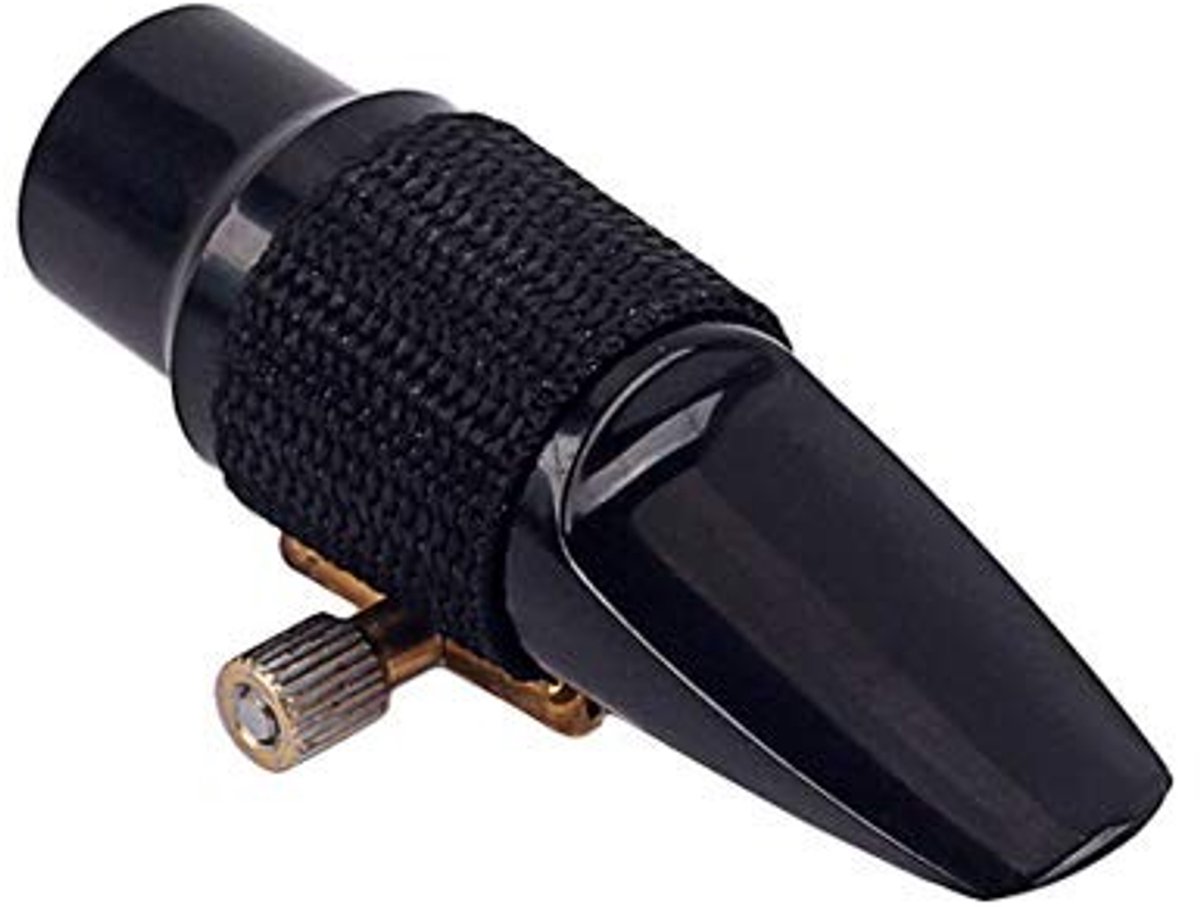 Dailygoods- Mondstuk Metaal - Gebitsprotecties - Ligatuur - Alto/Tenor/Sopraansaxofoon - Lichtgewicht - Hoogwaardige Bakeliet - Saxofoonmondstuk