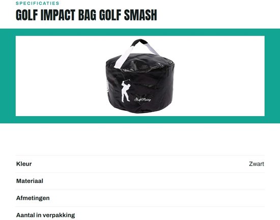 Dailygoods- Impact Bag Golf Training Tool - Smash Bag - Swing Trainer - Praktijk Tas - Schokbestendig - Verstelbaar - Hoogwaardige materialen van Dailygoods — afbeelding 3
