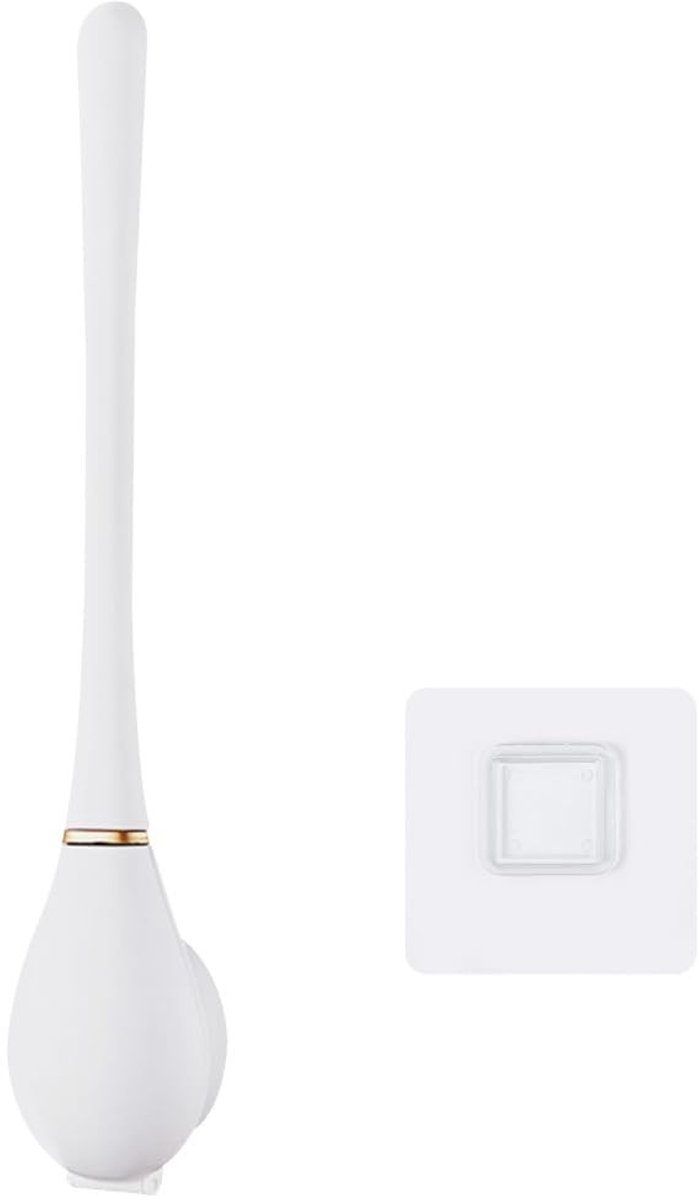 Dailygoods- Toiletborstel Auto Open & Close - Wandgemonteerd - Flexibele Borstel - TPR Zachte Borstelkop - Ruimtebesparend - Gemakkelijk Schoon te Maken - Badkamerborstel