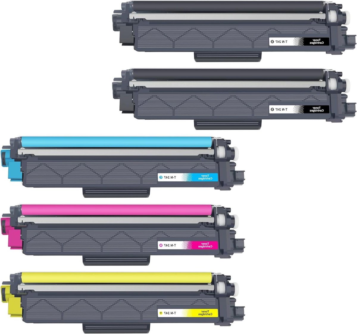 Tonercartridges Compatibel - Toner Set - Printer Onderhoud - Hoge Capaciteit - 5 Stuks - Zwart Cyaan Magenta Geel