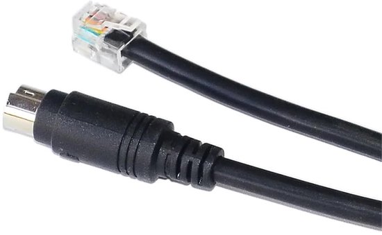 Verbindingskabel - Adapterkabel - Sim Racing - Mini Din naar RJ12 - 2 Meter - Zwart — afbeelding 3