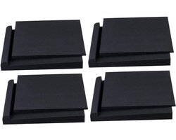 Luidspreker Isolatie Pads - Speaker Dempers - Studio Geluid - Vibratie Onderdrukking - 4 Stuks - Zwart