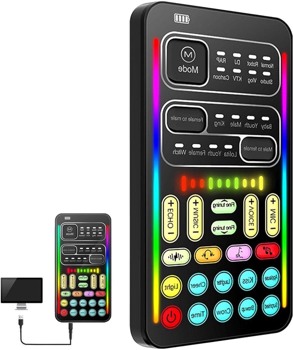 Stemvervormer - Stemwisselaar - Audio aanpassen - 8 Geluidseffecten - Compact - Zwart