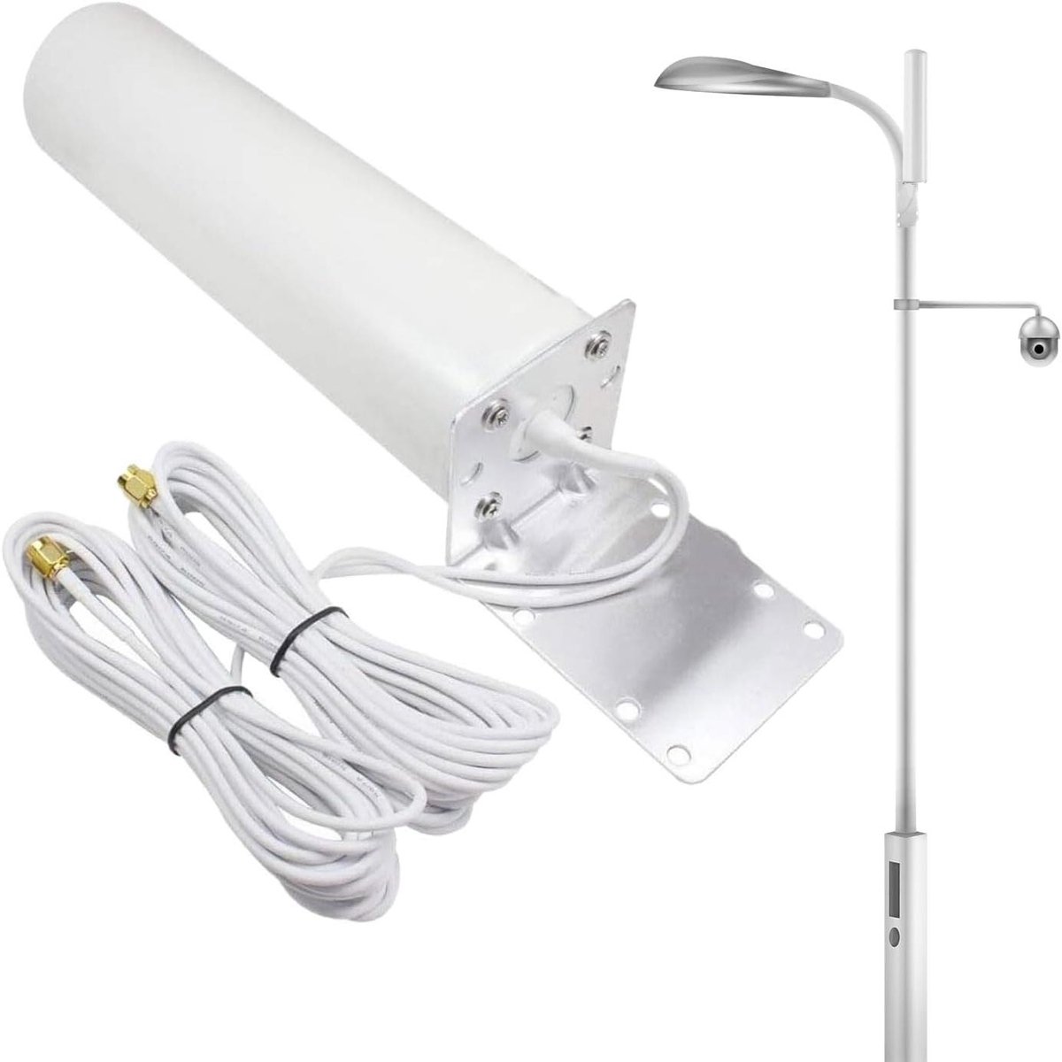 Wifi Versterker Buiten - Signaal Extender - Internet Uitbreiden - Waterdicht Ontwerp - 5 Meter Kabel - Wit