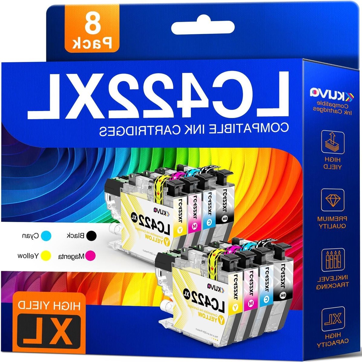 Inkt Cartridges - Printer Inkt - Thuisprinten - Hoge Capaciteit - 8 Stuks - Multicolor