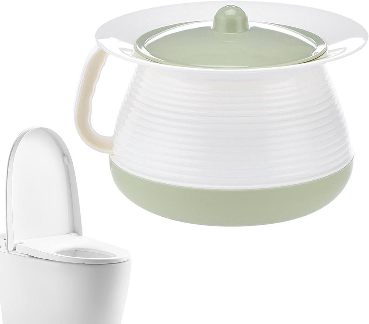 Draagbaar potje voor dames, draagbaar, met deksel, handvat en urinefles, voor thuis, slaapkamer, nachtkastje, auto, camping, wandelen, straatreizen, ouderen