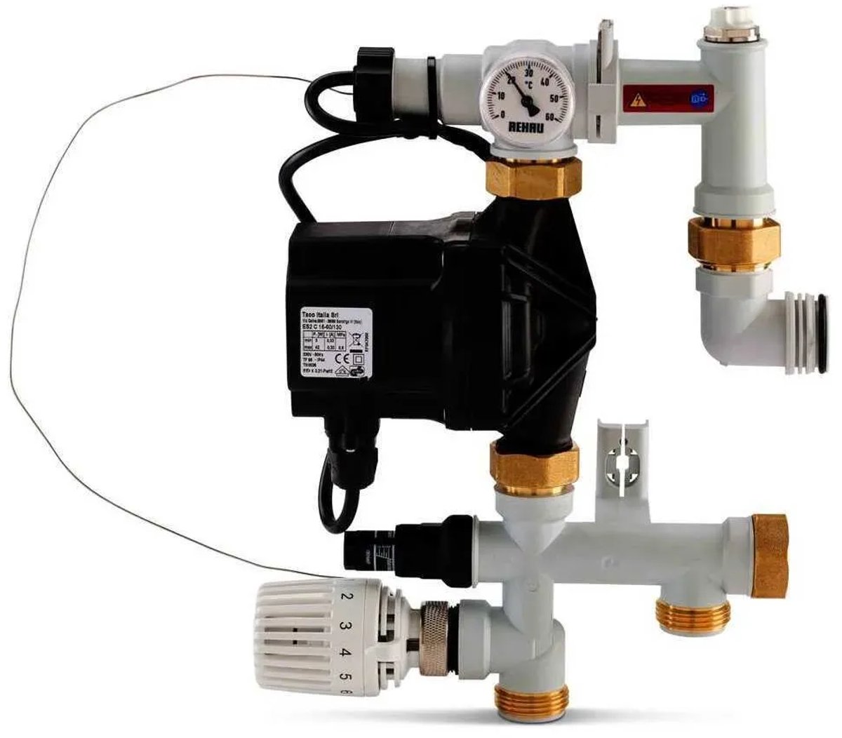REHAU Regelset flex P met thermostatische kop, 13186121002