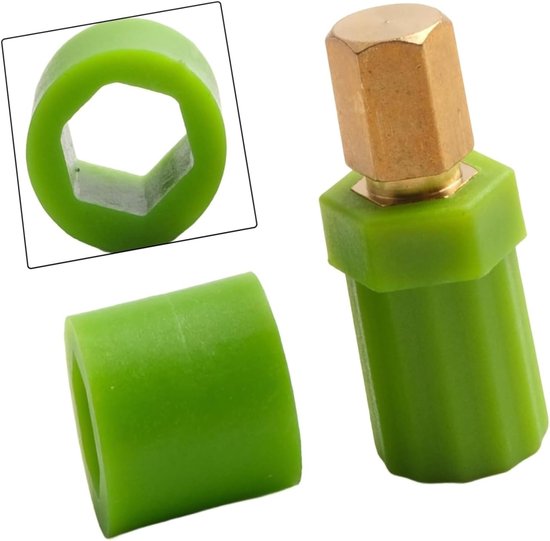 Pasta Roller Koppeling - Reparatieset Keukenmachine - Zelf Pasta Maken - Messing Materiaal - 3 Stuks - Groen — afbeelding 2