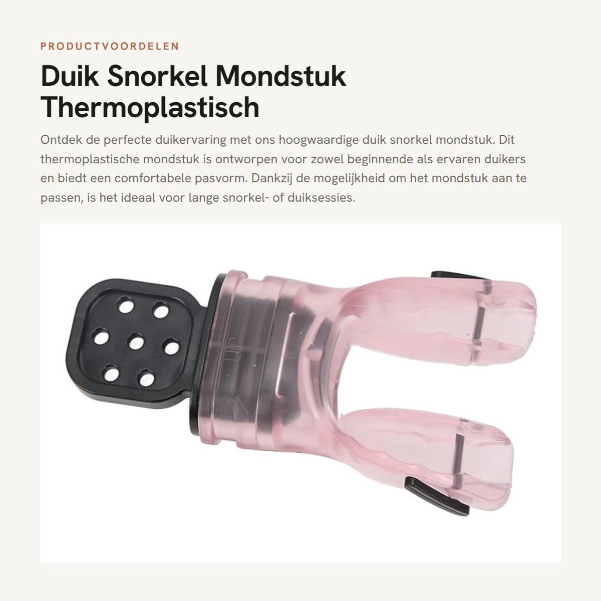 Dailygoods- Mondstuk Thermoplastisch - Gebitsprotecties - Duik Snorkel - Tweede Trap Regulator - Bite Mondstuk - Verstelbare Lengte - Snorkelmondstuk