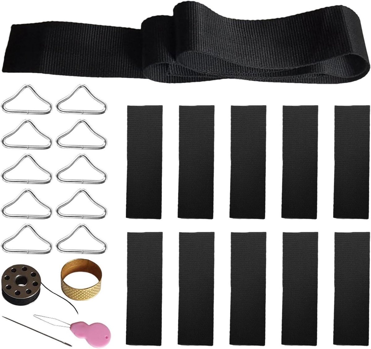 Trampoline reparatieset - Mat reparatie - Veiligheid verbeteren - Gegalvaniseerd staaldraad - 10 stuks - Zilver