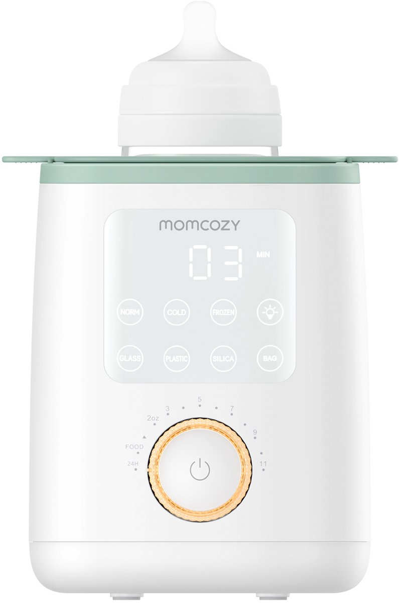 Momcozy MW02 Analoge Flessenverwarmer – Waterbad Verwarming voor Babyfles en Potjes – Met Verlichting & Warmhoudfunctie