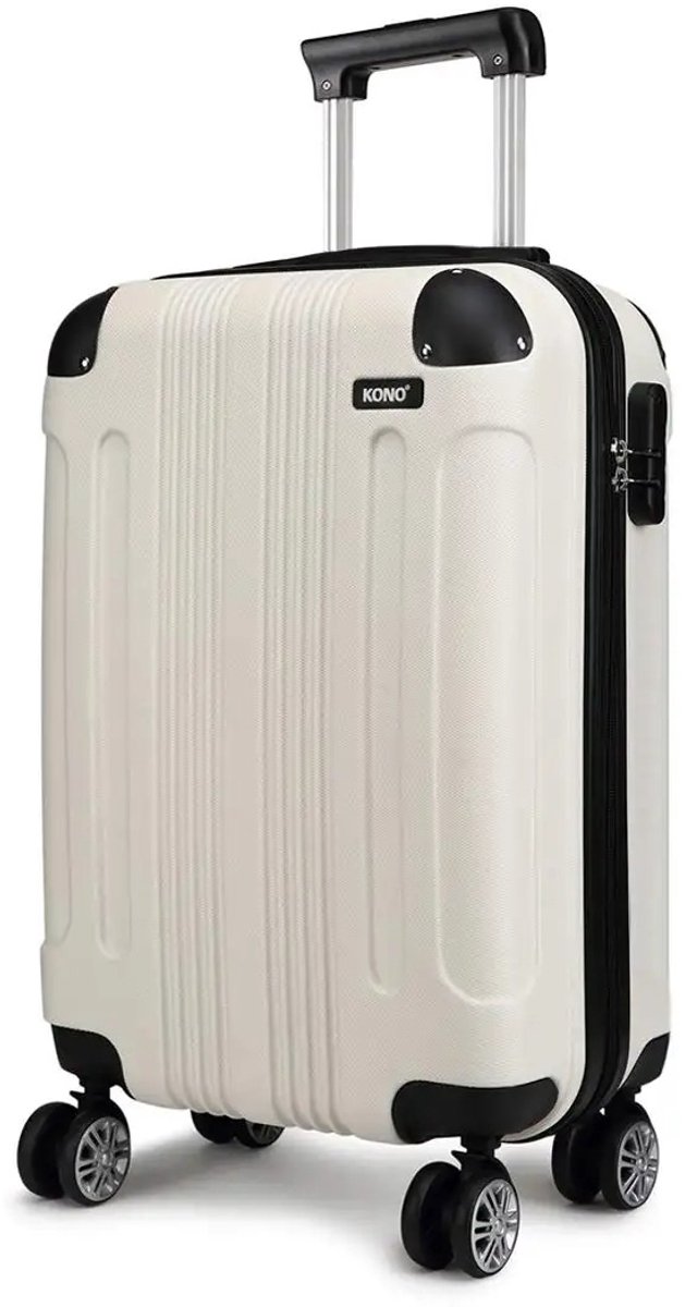 Geargalaxy Koffer - Trolleykoffer - Hardcase Koffer - Trolley - Reisbagage - Reiskoffer voor Reizen - 65L - 65x42x26cm - Beige